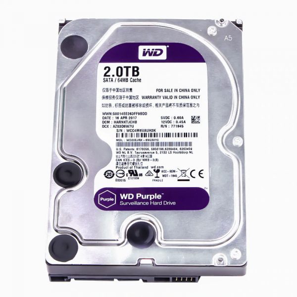 هارددیسک اینترنال وسترن دیجیتال مدل Purple WD20PURZ ظرفیت 2 ترابایت - Image 2